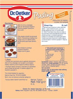 Dr. Oetker Puding Çikolatalı Fındık Aromalı 102 Gr