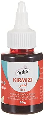 Dr.Gusto Su Bazlı Likit Gıda Boyası 60 Gr Kırmızı
