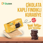 Dr. Gluten Glutensiz Çikolata Kaplı Fındıklı Kurabiye