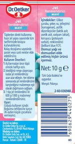 Dr. Oetker Renklendirici Jel Mavi 10 Gr