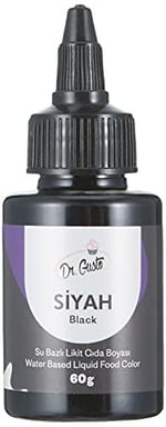 Dr.Gusto Su Bazlı Likit Gıda Boyası 60 Gr Siyah