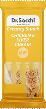 Dr.Sacchi Kedi Ödül Sıvı Chicken & Liver Kedi Maması, 4'lü