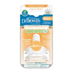 Dr. Brown's Options +, geniş açıklıklı silikon süpürge, 3. seviye 6 ay