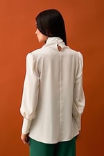 Drape Detaylı Bluz - Ekru
