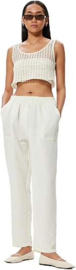 Drawstring High Rise Pants