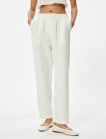 Drawstring High Rise Pants