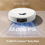 Dreame D20 Robot Süpürge Beyaz, 13.000pa Emiş Gücü