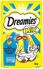 Dreamies Kuru Kedi Ödül Maması, Somonlu ve Peynirli, 60 G
