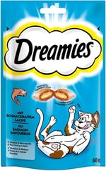 Dreamies Somonlu Kedi Ödül Maması 60 G x 6 Adet, 1 Kutu