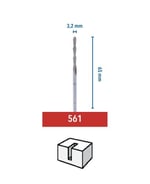 Dremel 561 Çok Amaçlı Spiral Kesme Uçları 3,2 mm, 3'lü
