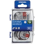 Dremel EZ728-01 EZ Kilit Döner Alet Kesme Diskleri Aksesuar Kiti, Plastik, Metal ve İnce Kesimler için Kesme Tekerlekleri, 11 Parça Çeşitli Aksesuar Seti