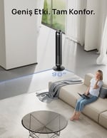 DREO 42 İnç Akıllı Kule Tipi Fan, 9 m/s Yüksek Hızlı Serinletme, 9 Hız Kademesi, 25 dB, 4 Çalışma Modu, 90° Salınım, 12 Saat Zamanlayıcı, Wi-Fi/Alexa/Uzaktan Kumanda Desteği