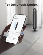 DREO 42 İnç Akıllı Kule Tipi Fan, 9 m/s Yüksek Hızlı Serinletme, 9 Hız Kademesi, 25 dB, 4 Çalışma Modu, 90° Salınım, 12 Saat Zamanlayıcı, Wi-Fi/Alexa/Uzaktan Kumanda Desteği