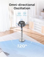 Dreo Yatak Odası için Ayaklı Fan, 8 Hız & 6 Mod, 23 dB Ultra Sessiz Motor, 120° Yatay/Dikey Salınım, 26m Rüzga Mesafesi, Zamanlayıcı & Uzaktan Kumanda, T - Seçenekler: 28D x 28G x 105.3Y santimetre...