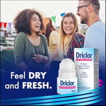 Driclor Roll-On Antiperspirant 20 ml Erkek Kadın İçin Terlemeye Karşı Etkili Pudrasız Formül
