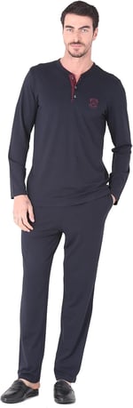 D's Damat Erkek Pijama Takımı 221001 (as3, alpha, jaspo_l, Lacivert, XL)