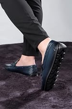 Ducavelli Borde Hakiki Deri Erkek Günlük Ayakkabı, Loafer Ayakkabı, Hafif Ayakkabı