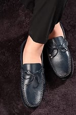 Ducavelli Borde Hakiki Deri Erkek Günlük Ayakkabı, Loafer Ayakkabı, Hafif Ayakkabı