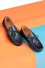 Ducavelli Borde Hakiki Deri Erkek Günlük Ayakkabı, Loafer Ayakkabı, Hafif Ayakkabı