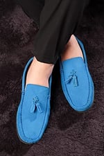 Ducavelli Fransen Hakiki Deri Erkek Günlük Ayakkabı, Loafer Ayakkabı, Hafif Ayakkabı, Püsküllü Loafer, Süet Ayakkabı