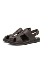 Ducavelli Messina Hakiki Deri Erkek Sandaleti, Hakiki Deri Sandalet, Ortopedik Taban Sandalet, Hafif Deri Sandalet
