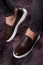 Ducavelli Stamped Hakiki Deri Erkek Günlük Ayakkabı, Loafer Ayakkabı, Hafif Ayakkabı, Yazlık Ayakkabı, Hafif Ayakkabı