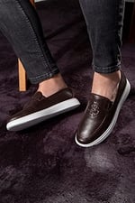 Ducavelli Stamped Hakiki Deri Erkek Günlük Ayakkabı, Loafer Ayakkabı, Hafif Ayakkabı, Yazlık Ayakkabı, Hafif Ayakkabı