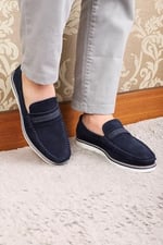 Ducavelli Trapani Hakiki Deri Süet Erkek Günlük Ayakkabı Loafer Ayakkabı