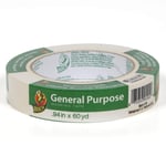 Duck Marka 286655 Genel Amaçlı Maskeleme Bandı, 0,94 İnç x 60 Yard, Bej, Paket başına 36 Rulo