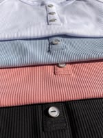 Düğme Detaylı Kaşkorse Pamuklu Likralı Kadın Atlet-Bluz