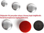 Düğme Kapsülü (100 Adet) 40 Boy Siyah Arka