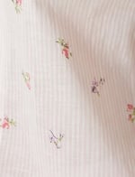 Düğmeli Pijama Üstü Çiçekli Kısa Kollu Cepli