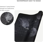 Dünya Haritalı 90x40 Cm Mouse Pad, Dünya Desenli Mouse Pad