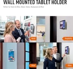 Durable 893323 Duvar Montajlı Tablet Tutucu, Gümüş/Antrasit - Seçenekler: 7-13 Zoll, ohne Hülle, Für Tablet 7-13 Zoll, mit Hülle...