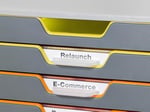 Durable çekmeceli kutu Varicolor renkli gider 10 Fächer - Seçenekler: 10 Fächer, 3 Fächer, 4 Fächer, 5 Fächer, 7 Fächer