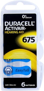 Duracell 675 Kulaklık Pili 60'lı