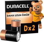 Duracell Alkalin D Piller, 2’li paket