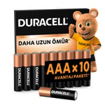 Duracell Basic AAA Alkalin Ince Kalem Pil (10'Lu Paket) – 1,5V – Daha Uzun Ömürlü – Günlük Cihazlar Için Güvenilir Güç – Plastik Içermeyen Ambalaj - Mn2400