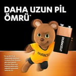Duracell Basic Alkalin 9V Pil (1'Li Paket) – Çok Amaçlı Alkalin Pil 9V – Daha Uzun Ömürlü – Günlük Cihazlar Için Güvenilir Güç – Plastik Içermeyen Ambalaj - Mn1604