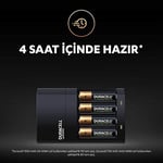 Duracell Cef 14 Pil Şarj Cihazı, 4 Saat (1 Adet) Ve Şarj Edilebilir AA Ve AAA Pil (2'Şer Adet)