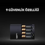 Duracell Cef 14 Pil Şarj Cihazı, 4 Saat (1 Adet) Ve Şarj Edilebilir AA Ve AAA Pil (2'Şer Adet)
