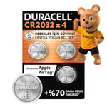 Duracell Cr 2032 Lityum Düğme Pil (4’Lü Paket) 3V, (Cr2032)