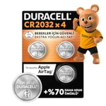 Duracell Cr 2032 Lityum Düğme Pil (4’Lü Paket) 3V, (Cr2032)