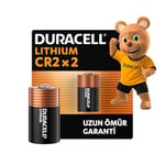 Duracell CR2 Yüksek Güçlü Lityum Pil (2’li Paket) 3V (CR15H270) – Uzun kullanım ömrü garantili – Alarm Sistemi Dedektörlerinde, LED Işıklarda Kullanım – 10 Yıl Depolama Ömrü Garantisi - Sızıntı Önleme