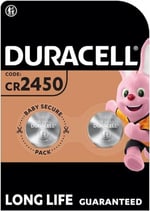 Duracell CR2450 düğme pil (2 adet), CR 2450 lityum düğme pil 3 V