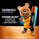 Duracell Optimum AA Alkalin Kalem Pil (8'Li Paket) 1,5V - Lr6 Mx1500