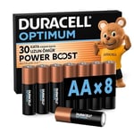 Duracell Optimum AA Alkalin Kalem Pil (8'Li Paket) 1,5V - Lr6 Mx1500