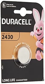 Duracell Özel 2430 Lityum Düğme Pil 3V (CR2430), 1'li Paket, Anahtarlıklar, tartılar, giyilebilen eşyalar ve tıbbi cihazlarda kullanım için uygundur.