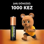 Duracell Şarj Edilebilir AAA Ince Kalem Pil (2'Li Paket) 750 Mah Nimh, 1000 Sarj Döngüsü, Önceden Sarj Edilmiştir - Seçenekler: 750mAh, 750mAh 2li paket