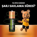 Duracell Şarj Edilebilir Pil AA Kalem (2'Li Paket), 1300 Mah Nimh, 2000 Sarj Döngüsü, Önceden Sarj Edilmiştir